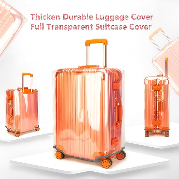 24/28 Inch Thicken Transparent Luggage Cover Suitcase Protector Waterproof PVC - Image 6