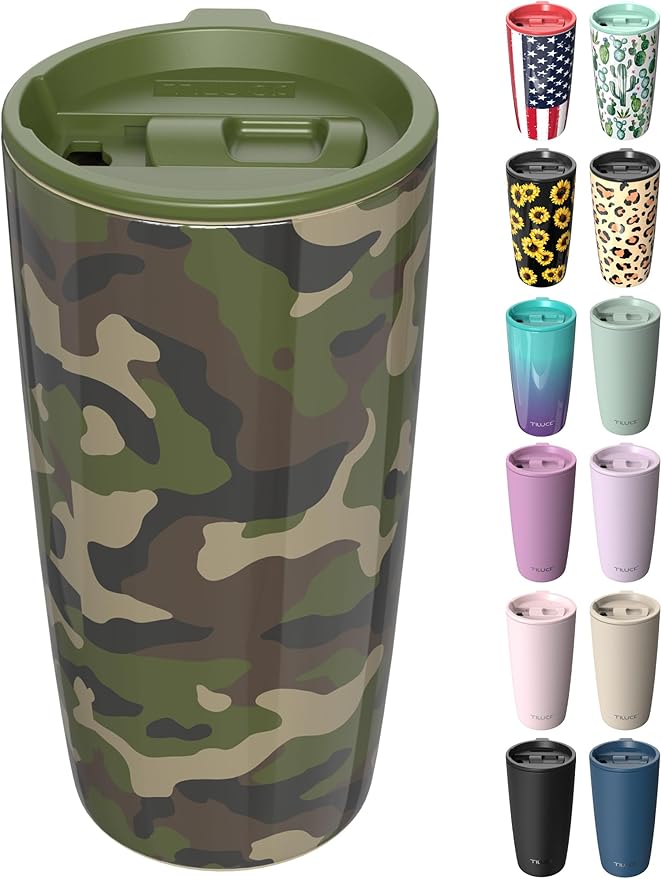 TILUCK 20 oz Insulated Tumbler with BPA-Free Lid, Stainless Steel Vacuum Travel Coffee Mug, Double Wall Coffee Tumbler（20oz，Camouflage） by TILUCKBringsGoodLuck