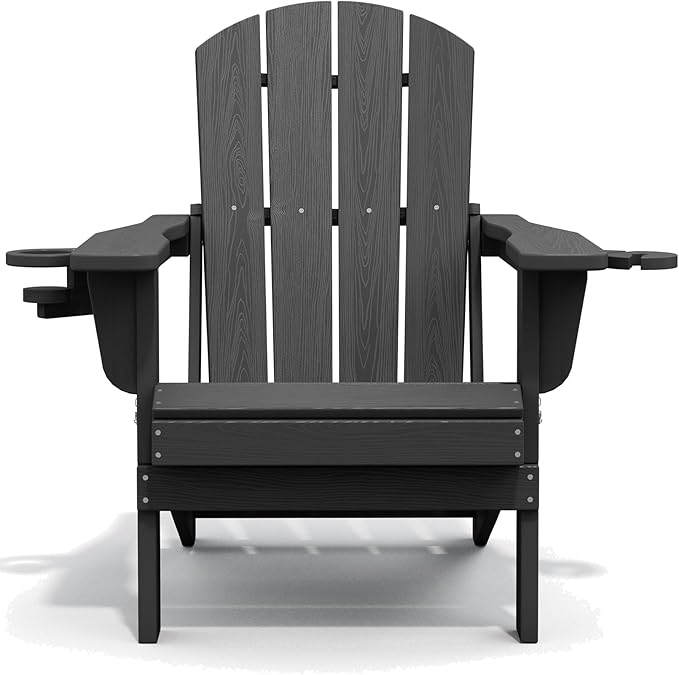 SERWALL Foldable Adirondack Chair Set of 8, Oversized HDPE Adirondack Chair - Image 11