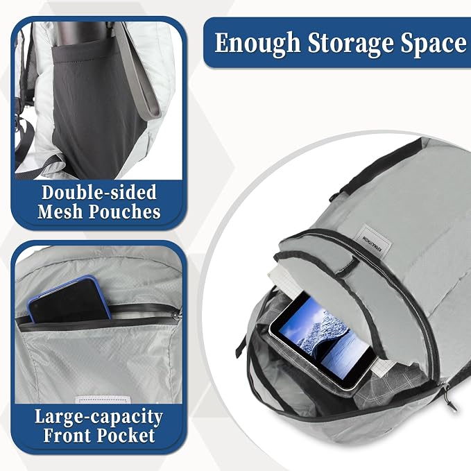 Hiking Daypack - Lightweight & Water-Resistant Portable Backpack - Image 6