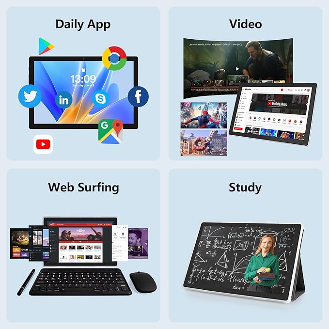 Tablet, Android 14 Tablet with 12GB RAM 64GB ROM, Octa-Core Processor Tablets - Image 7