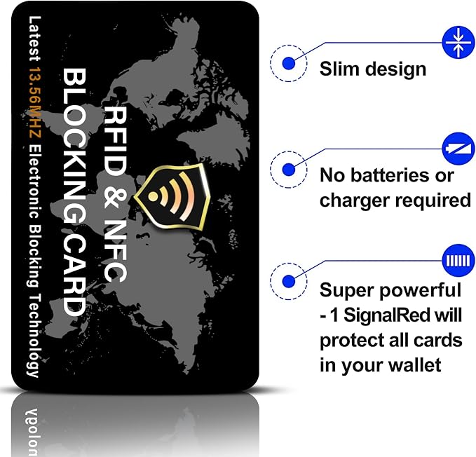 SaiTech IT 2 Pack RFID Blocking Card NFC Contactless Debit/Credit Card ATM - Image 3
