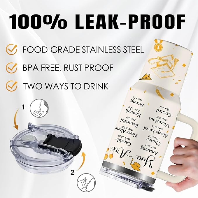 2026 Graduation Gifts for Her, Him - Class of 2026 Tumbler 40oz - Congrats Grad Gift for Class of 2026 - Masters Degree, PHD, High School Senior, College Graduation Gifts for Graduate Students - Image 4