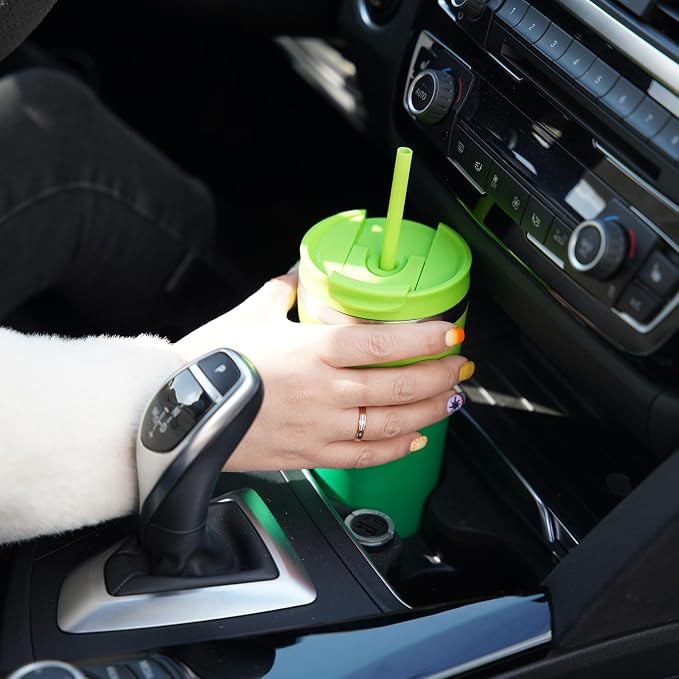 BJPKPK 30oz Stainless Steel Insulated Tumbler With lid And Straw Travel Coffee Thermal Tumblers Cup For Women And Men,Modern Blue - Image 6