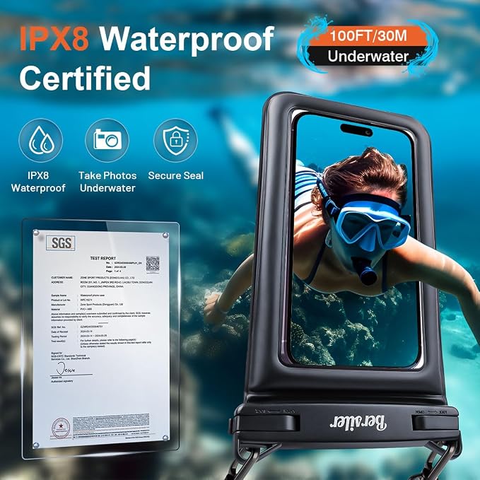 [Floatable 2 Pack Floating Waterproof Phone Pouch Case Up to 8.5", IPX8 - Image 4