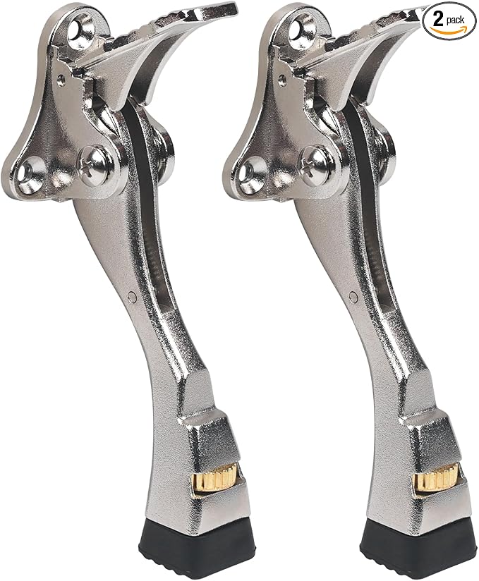 2 Packs Heavy Duty Kickdown Door Stopper, One Touch Adjustable Kickdown Door by ENYZTBI