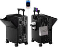 Hard Shell Luggage 20 Inch Travel Luggage, ABS Aluminum Frame, Lightweight by cycyCarry