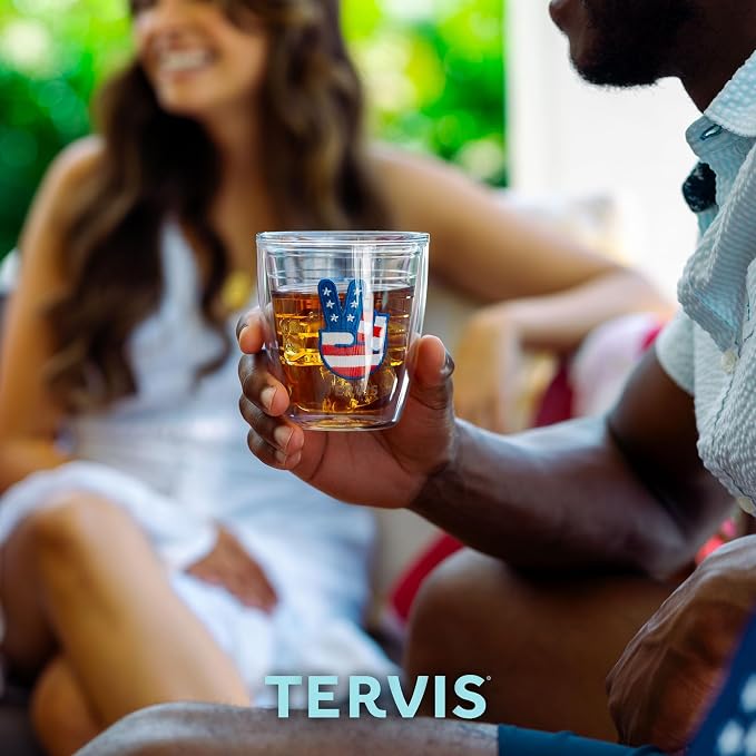 Tervis Clear & Colorful Tabletop 12oz Made in USA Double Walled Insulated Tumbler Travel Cup Keeps Drinks Cold & Hot, 12oz, Clear - Image 9