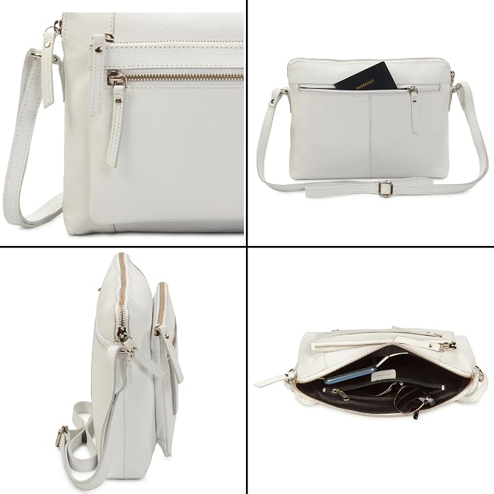 Wise Owl Accessories Small Soft Pebbled Real Leather Crossbody Handbags Purses - Image 6