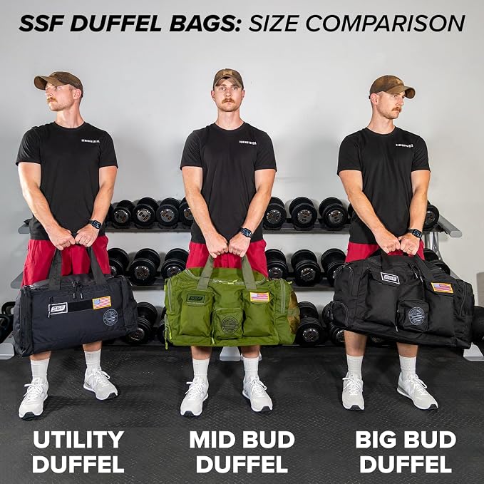 Serious Steel Fitness Heavy Duty 1000D Nylon Duffel Gym Bag - Image 6