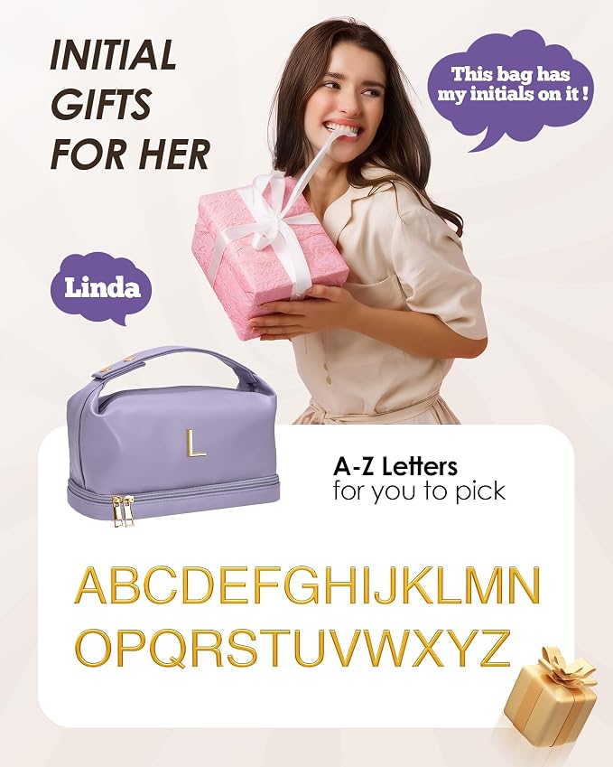 Initial Makeup Bag Personalized Bags - Image 2