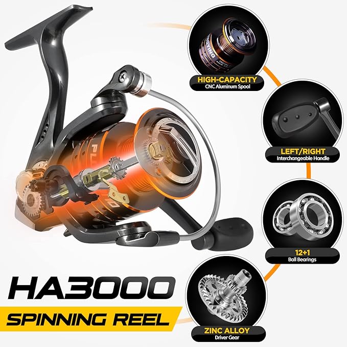 PLUSINNO Fishing Rod and Reel Combos Carbon Fiber Telescopic Fishing Pole - Image 4
