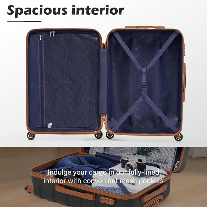 Coolife Luggage Suitcase Spinner Hardshell Lightweight TSA Lock) - Image 5