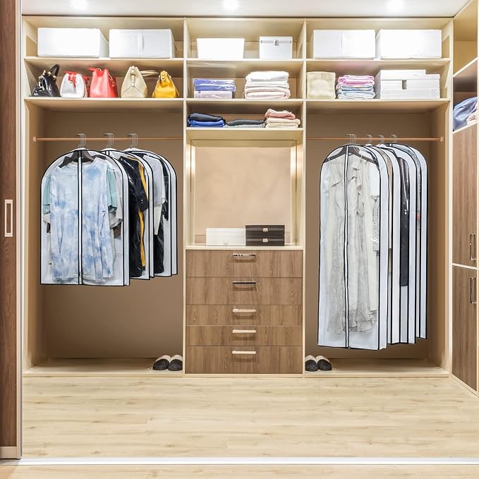 Hanging Clothes Storage with 4" Gusseted Garment Covers - Image 7