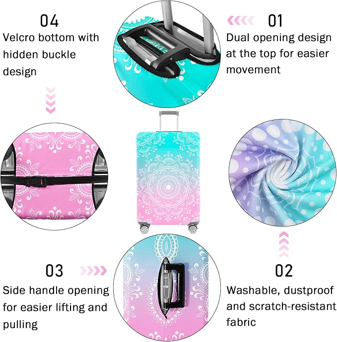 Luggage Cover for Suitcase Elastic Suitcase Cover Protector, Carry On Luggage - Image 3