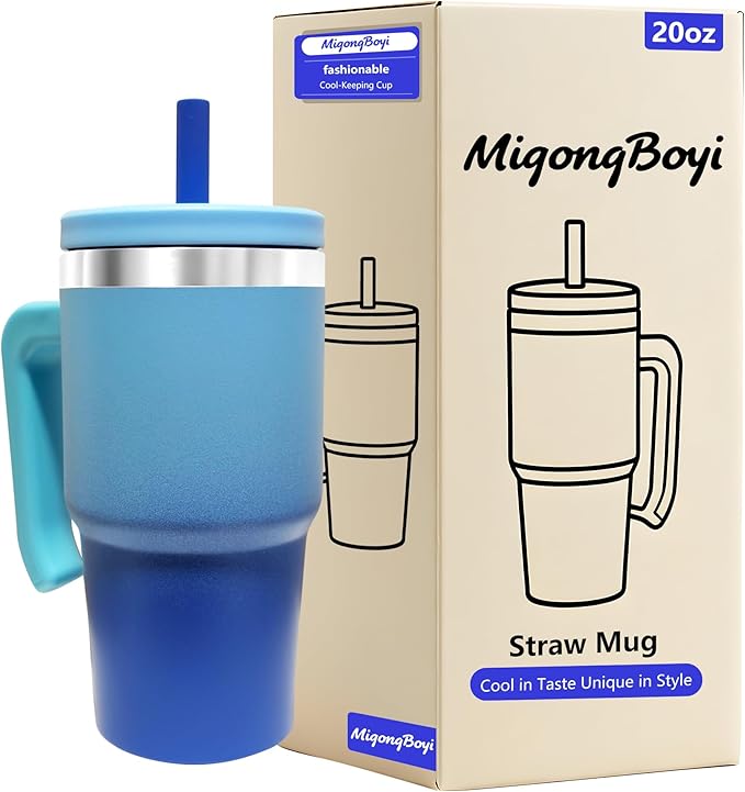 20-OZ Insulated Water Bottle,Insulated Stainless Steel Tumbler,Reusable Cold Drink Thermos,BPA-Free, Double-Wall Stainless Steel Water Bottle (Royal Blue, 20, Fluid Ounces) by Unknown