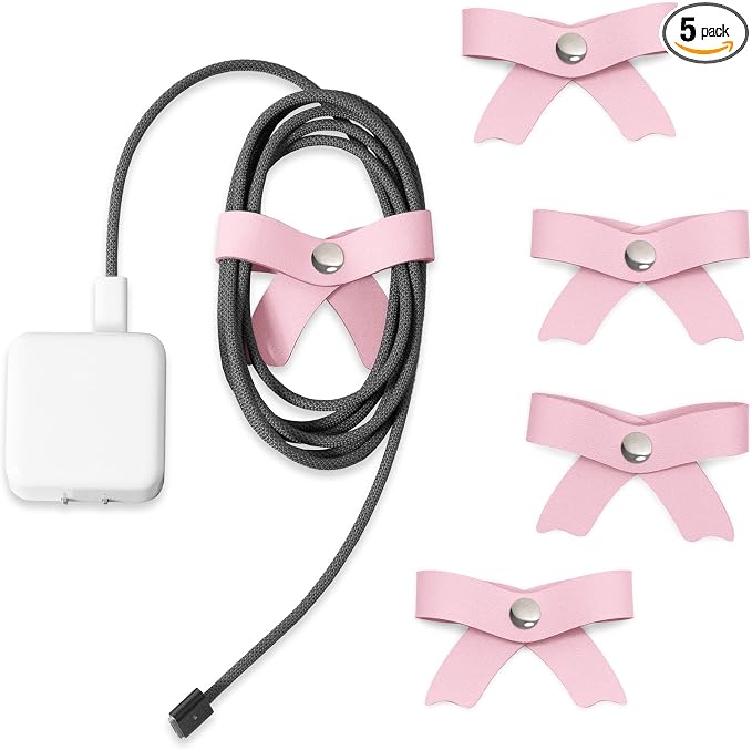 SenseAGE 5 Pack Cord Organizer, Bow Cord Keeper, Cable Organizer USB Holder by SenseAGE