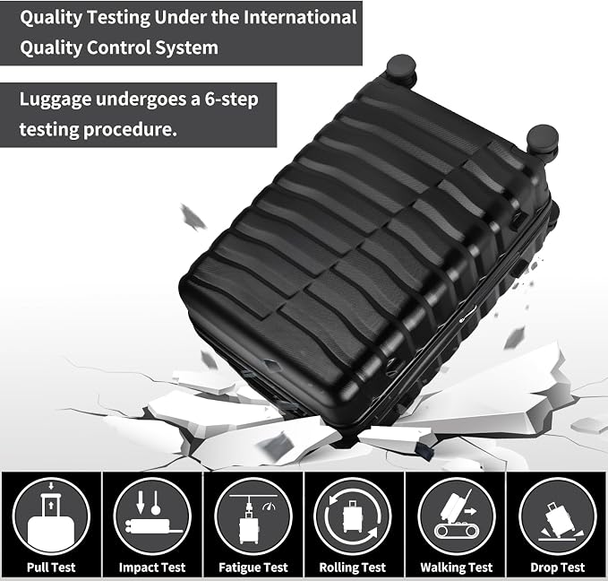 Lightweight Luggage with Spinner Wheels & YKK Zipper, Hard Shell 3-Piece - Image 3