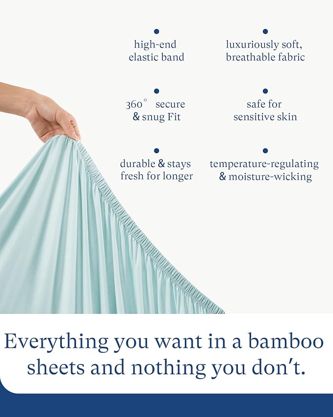PurComfy Supersoft Pack and Play Sheets Fitted, Premium Bamboo Viscose Mini - Image 7