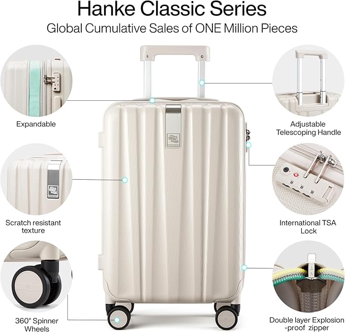 Hanke 29 Inch Expandable Checked Luggage Lightweight PC Hard Shell Luggage - Image 5