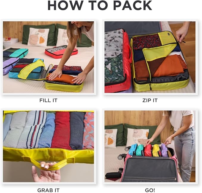 5pc Large Packing Cubes for Suitcases - Image 7