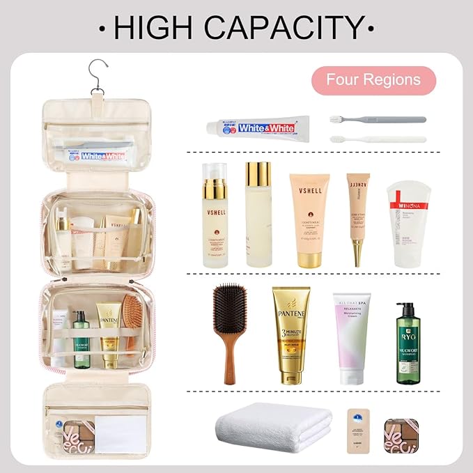TOPEAST Hanging Toiletry Bag for Women - Image 4