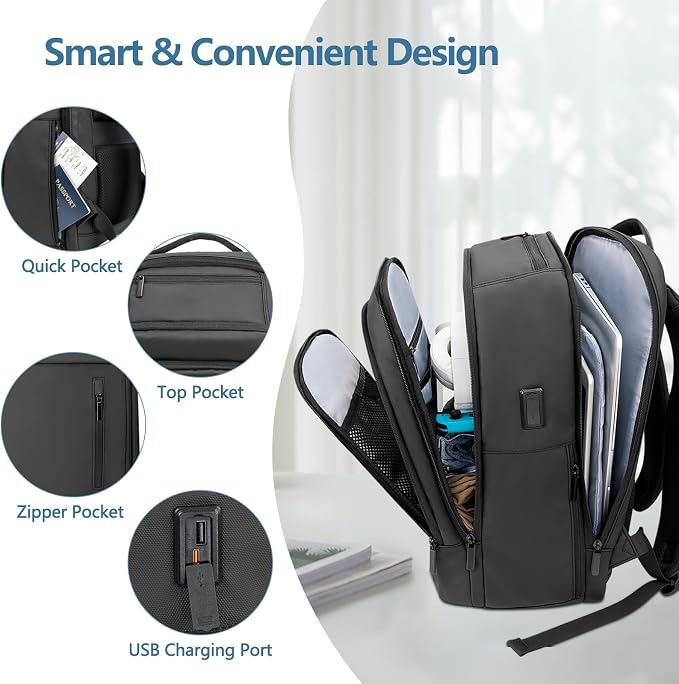 Laptop Backpack for Men Business Travel Laptop Backpack - Image 4