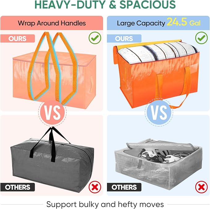 BALEINE 8-Pack Oversized Moving Bags - Image 4