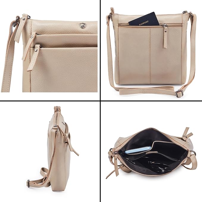 Small Soft Genuine Leather Crossbody Purse Women’s Sling Crossover Shoulder - Image 5