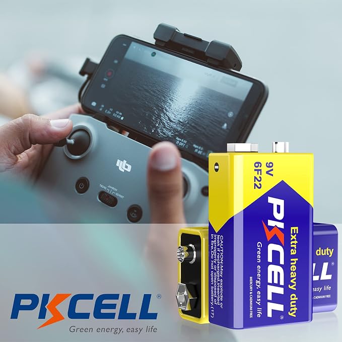 9V 6F22 Batteries High-Power Batteries Long Battery Life 9 Volt Carbon - Image 7