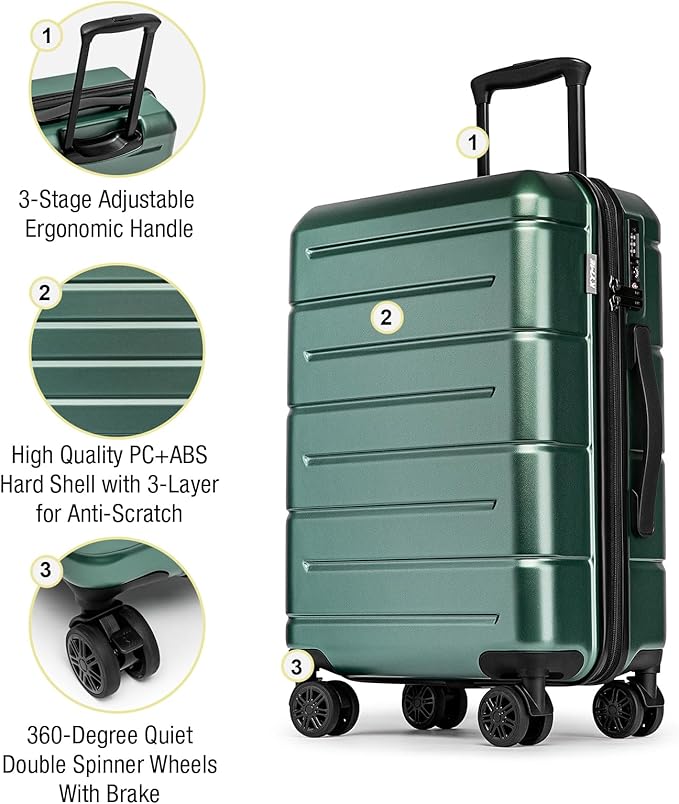 KYME 30 Inch Luggage TSA Approved Hardside Suitcases - Image 4