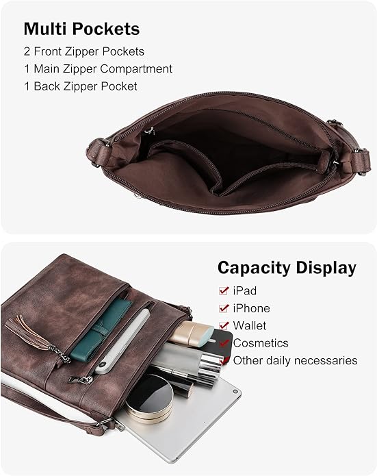 MASINTOR Crossbody Purses for Women, Adjustable Strap Shoulder Bag - Image 3