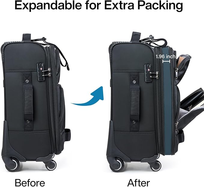 Hanke Luggage Sets 2 Piece Softside Expandable Luggage - Image 2
