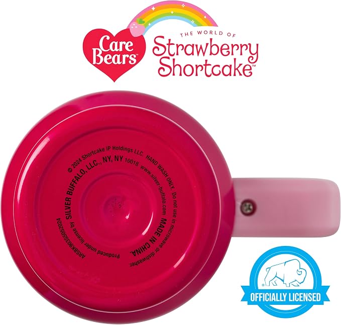 Silver Buffalo Strawberry Shortcake and Custard Vintage Berry Ombre Double Walled Stainless Steel Tumbler with Handle and Straw, Fits in Standard Cup Holder, 40 Ounces - Image 7