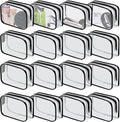 16 Pieces Clear Cosmetic Bags PVC Clear Makeup Bags TSA Approved Toiletry Bag by YedsIntu
