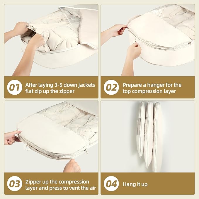 2 Packs Space Saving Garment Bag - Image 4