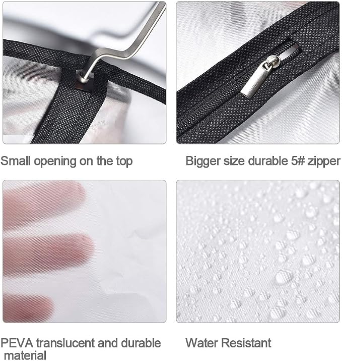 Hanging Garment Bag Dress Bags for Closet Storage Suit Protector Cover Bag - Image 3
