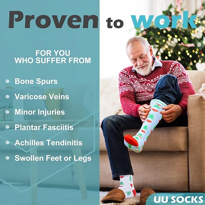Medical Compression Socks for Women and Men 3 Pairs 20-30 mmHg Knee High - Image 4