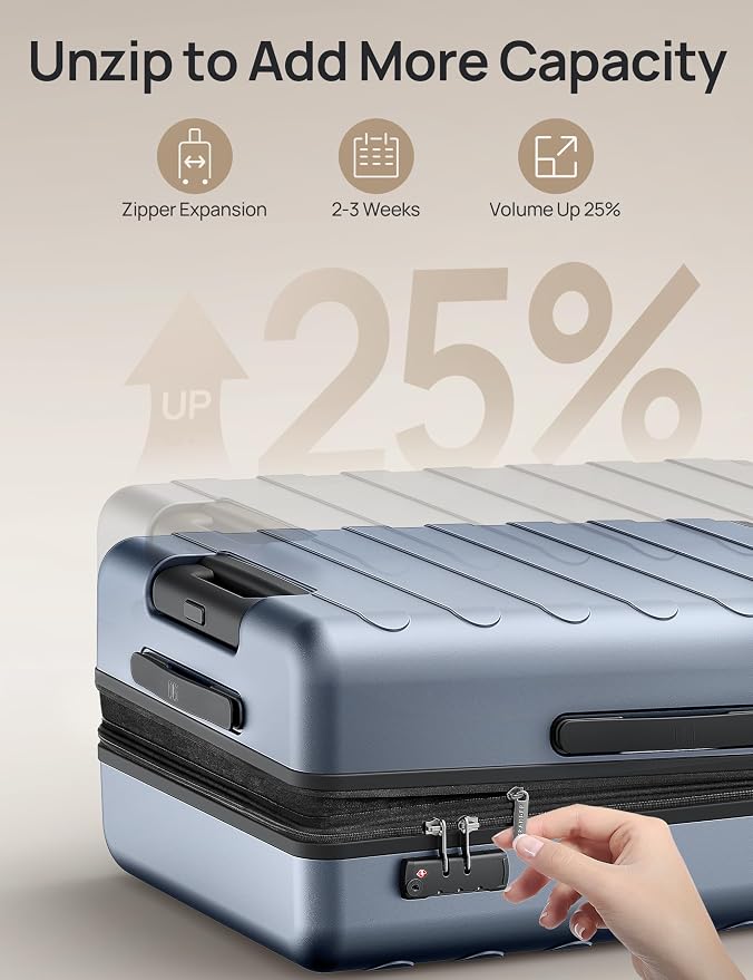Carry on Luggage 22 X 14 X 9 Airline Approved, 20 Inch Luggage - Image 7