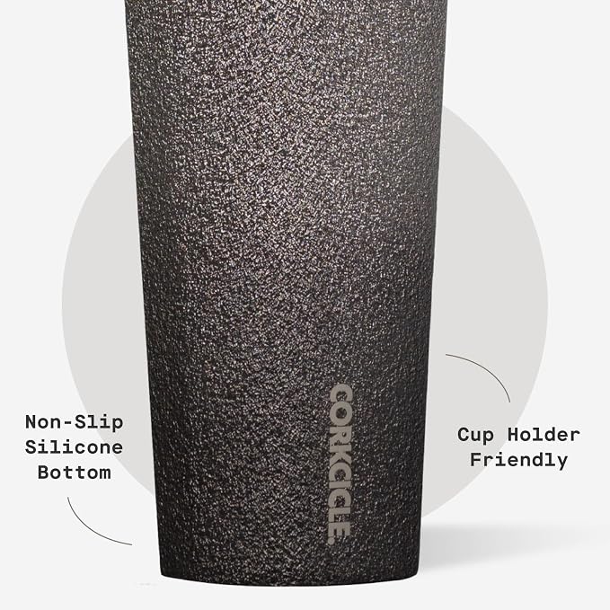 Corkcicle Cold Cup Insulated Tumbler with Straw - Keeps Drinks Cold for 12 Hours - Triple-Insulated Stainless Steel - Leak-Resistant Lid - Summer Drinkware Gift - 24 oz - Steel Shadow - Image 5