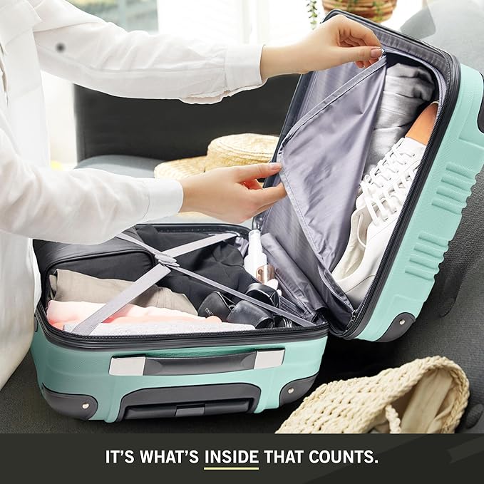 Kenneth Cole REACTION Out of Bounds, Mint Blue, 20-Inch Carry On - Image 6