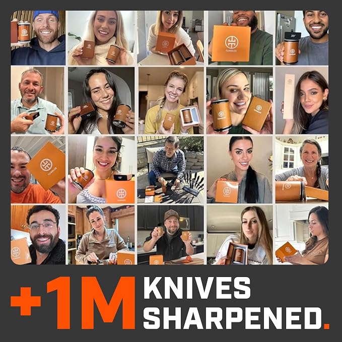 The Original Tumbler Rolling Knife Sharpener™ - Knife Sharpening Made Easy - Knife Sharpener Tool for Kitchen, Outdoor & Utility Knives - 15 & 20° Angles - Ultimate Gift for Father's Day - Image 6