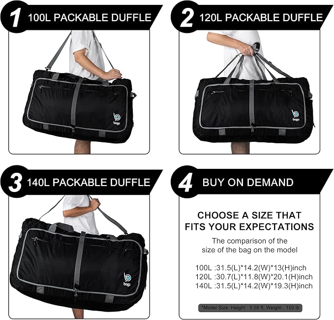Bago Big XXL Foldable Duffel Bags - Image 10