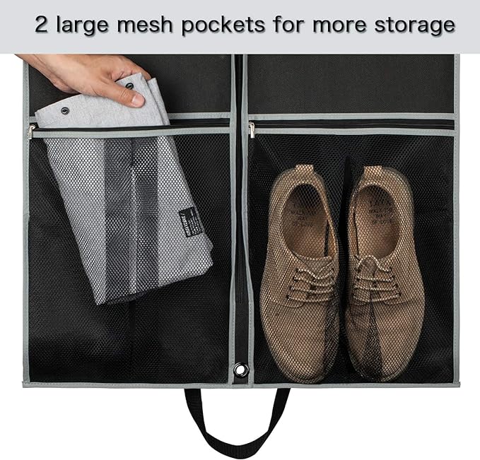 Zilink Garment Bags Suit Bag for Travel and Storage 43 inches Gusseted Suit - Image 5