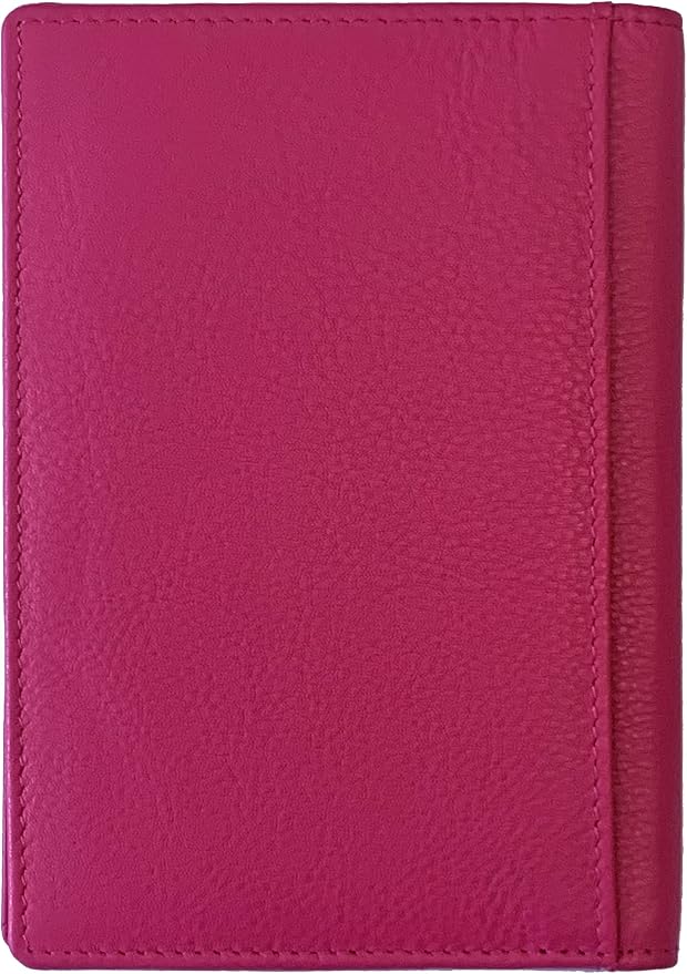 Personalized Monogrammed Bright Pink Leather RFID Passport Wallet - Image 6
