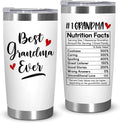 TEEZWONDER Grandma Mothers Day Gift from Granddaughter Grandson - Stainless Steel Insulated Coffee Tumbler with Lid 20 oz - Birthday Gifts for Grandma, Nana Gift Ideas, Gigi Gift for Women by Teezwonder