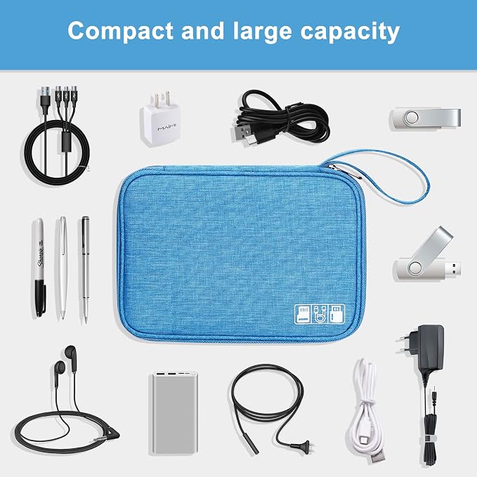 SELLYFELLY Travel Electronics Organizer Portable Cable Organizer Bag - Image 3