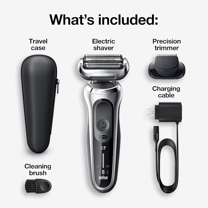 Braun Electric Razor for Men, Series 7 360 Flex Head Foil Shaver - Image 2