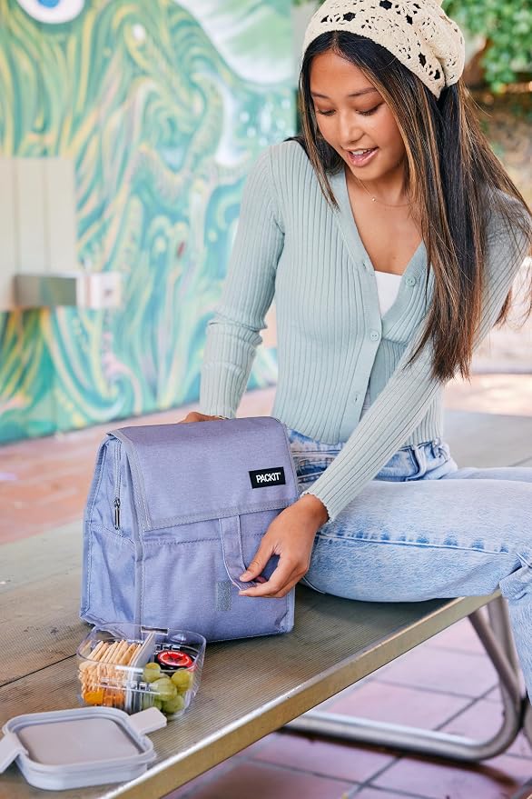 Freezable Lunch Bag, Mulberry Tie Dye - Image 7