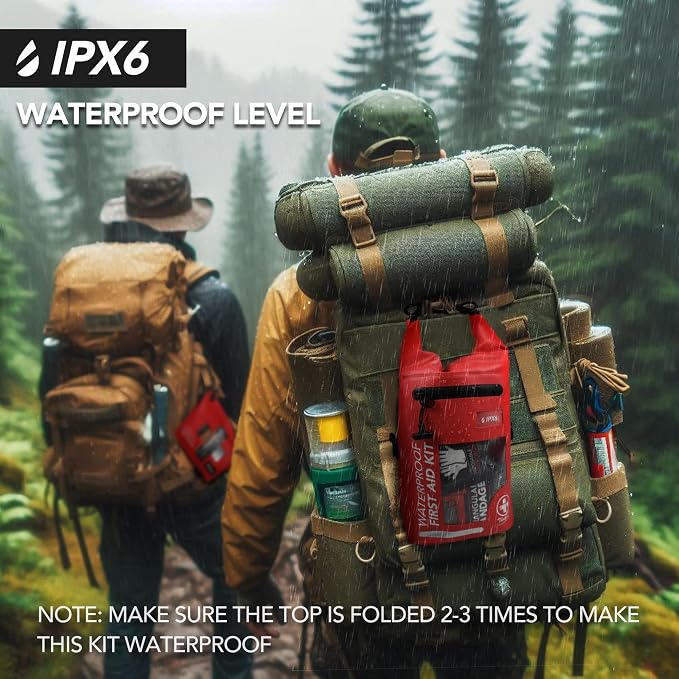 250 PCS Waterproof First Aid Kit, Roll Top Reflective Boat Dry Bag Bug Out Bags - Image 4